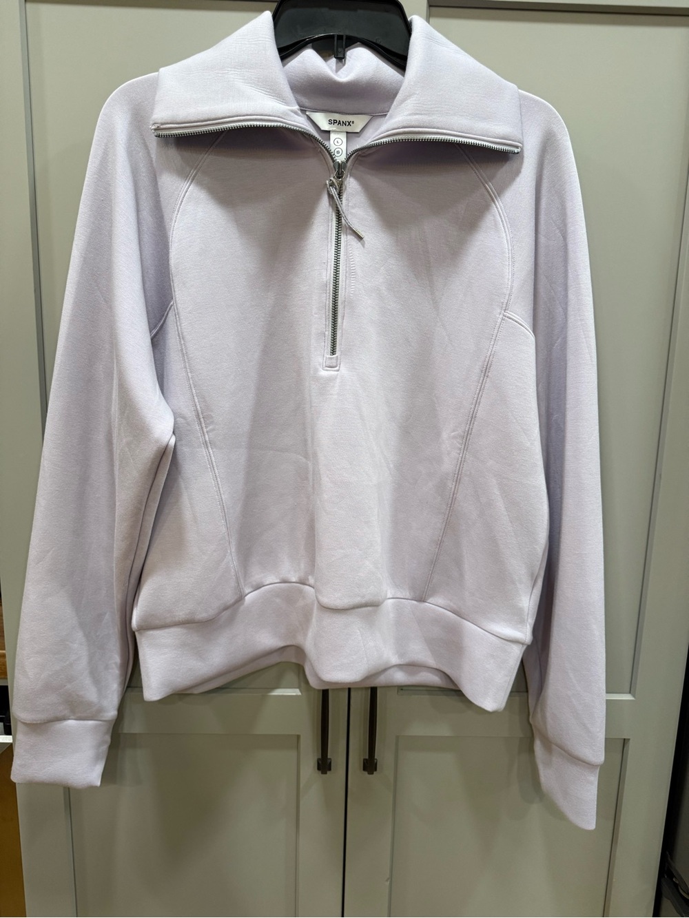 SPANX Light Lavender Half-Zip Sweatshirt